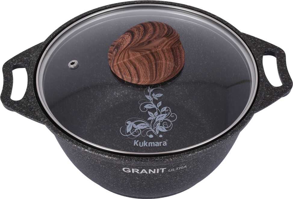 Кастрюля 2,0л Kukmara стеклянная крышка  Granit Ultra original кго22а