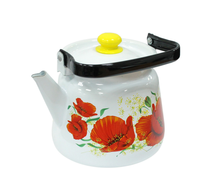 Чайник 3,5л Маки белый 