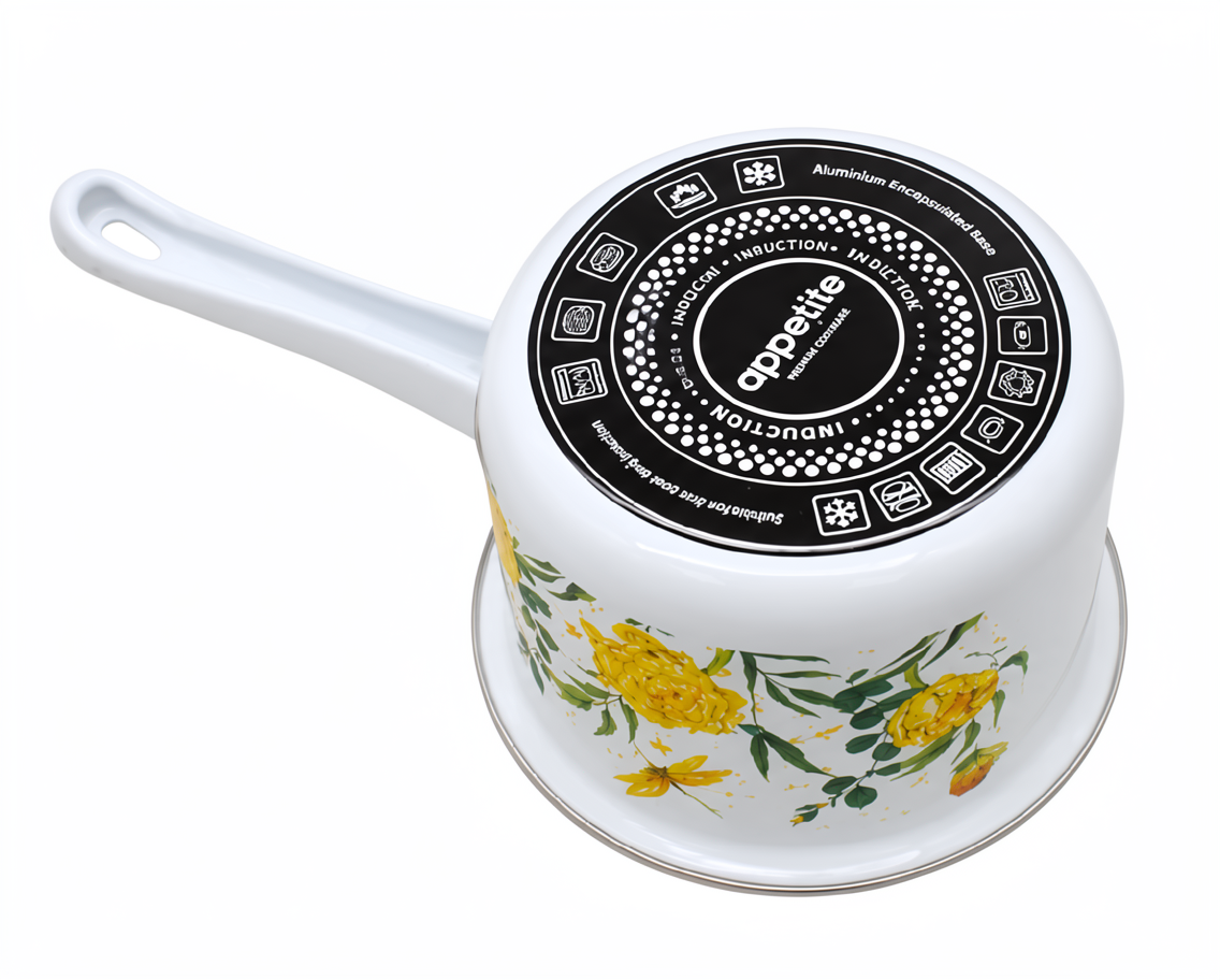 Ковш 1,5л с крышкой BLOSSOM белосн 