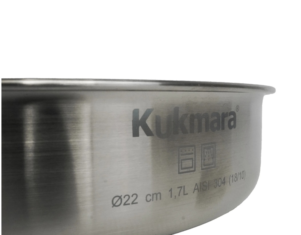 Форма для выпечки 1,7 л KUKMARA "Хорека"  нерж.сталь 0,5мм, d-22см