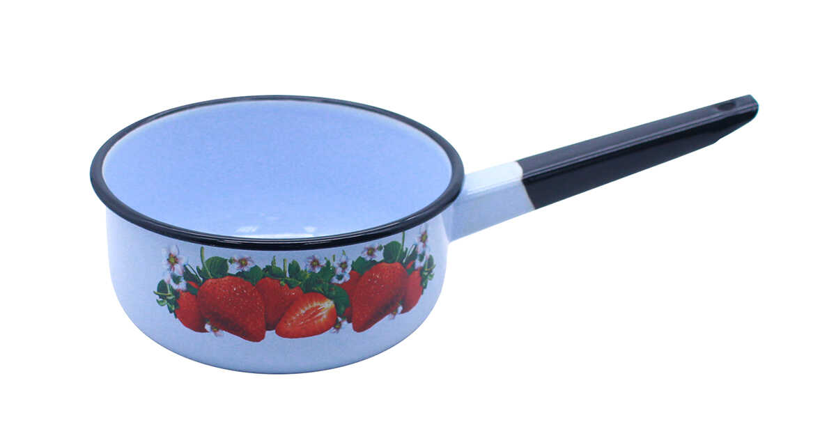 Ковш 1,5л с деколью серо-голубой 