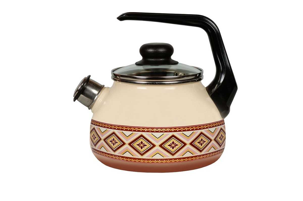 Чайник 3,0л Шоколад слоновая кость (со свистком) 4с209я